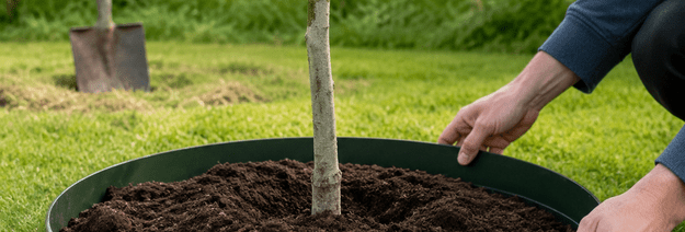 Plastikinių bortų montavimas aplink medį: kaip formuoti ratus
