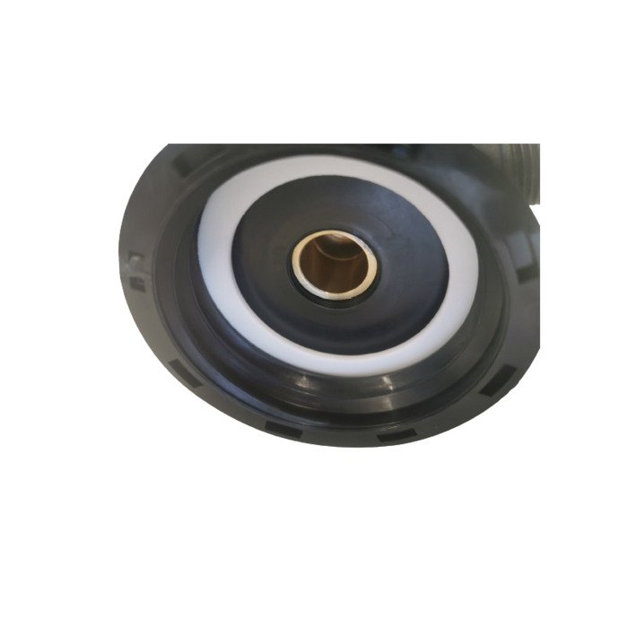 IBC Rutulinis plastikinis ventilis &frac12;, 2 x &frac34;&ldquo; su pajungimu žarnai 5/8&ldquo; (16mm)