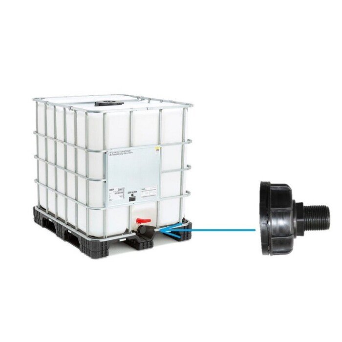 Pajungimas 60mm prie IBC konteinerio x 3/4 i&scaron;orinis sriegis 4