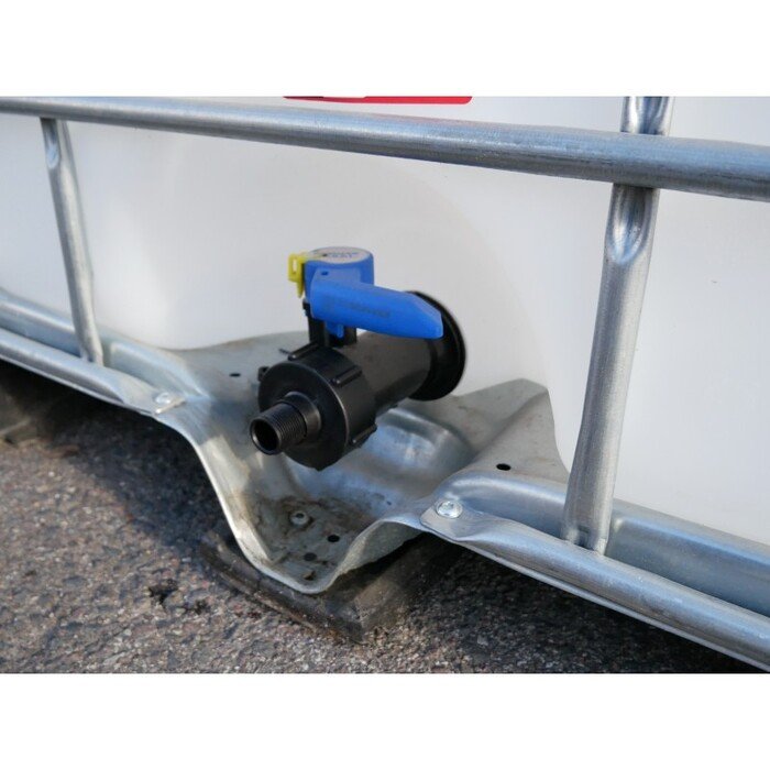 Pajungimas 60mm prie IBC konteinerio x 3/4 i&scaron;orinis sriegis 6