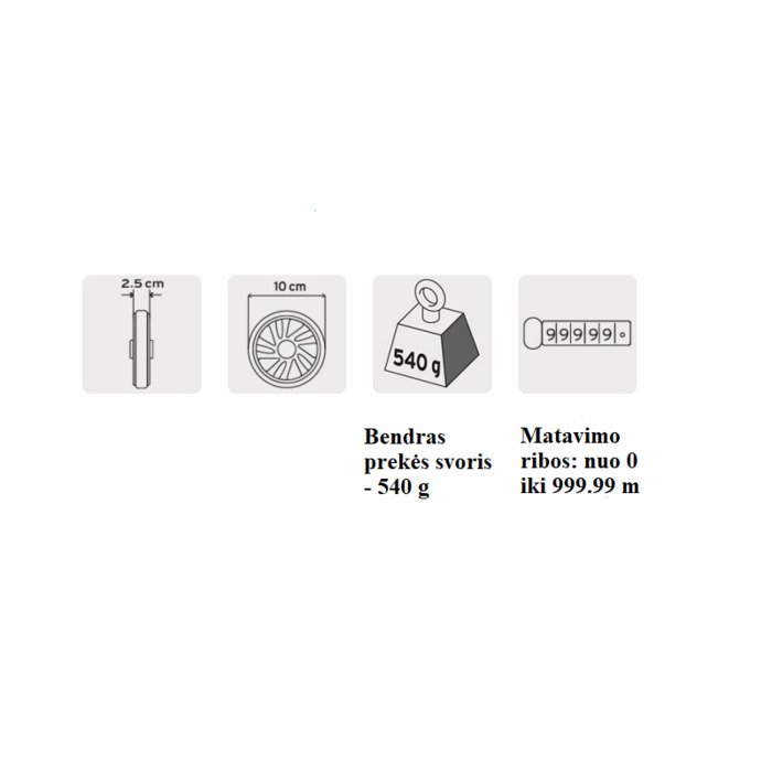 Atstumo matavimo ratukas (2 ratų), TRUPER 7