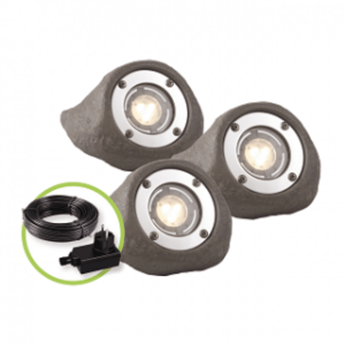 Prožektorių akmenyje rinkinys Lapis 3W LED