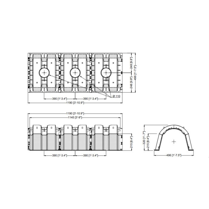 Infiltracinio tunelio 130L dangčių komplektas (2 vnt.) 7