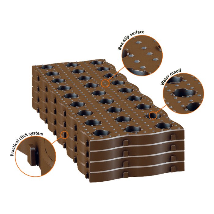 MaXi plastikinė sodo plytelės (4 vnt.) 26