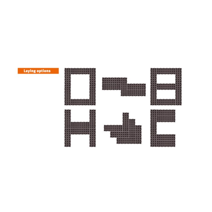 MaXi plastikinė sodo plytelės (4 vnt.) 25