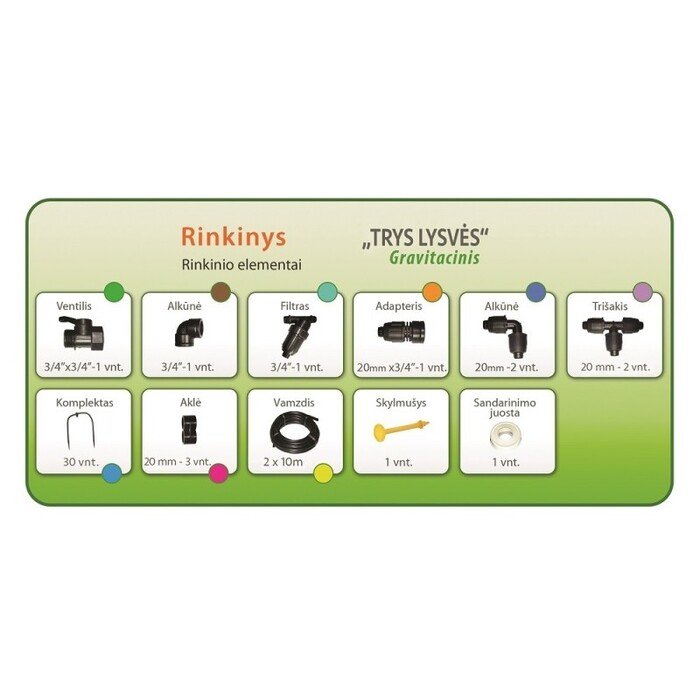 .&Scaron;iltnamio laistymo sistema  Trys lysvės  gravitacinis 14