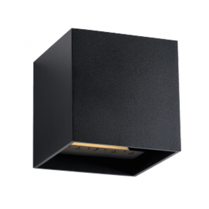 Sieninis dvipusis reguliuojamas šviestuvas Mauri Black 2x3W