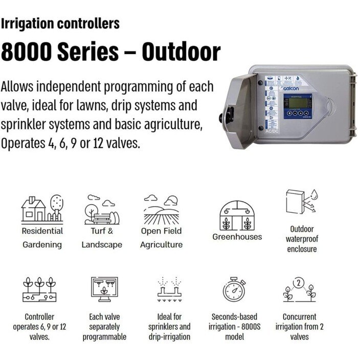Laistymo valdiklis Galcon DC 12 zonų 1