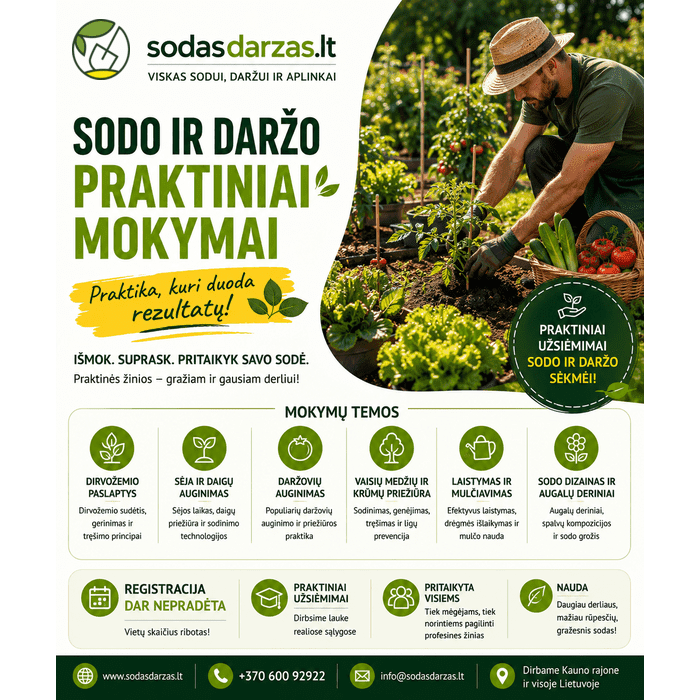 Sodo ir daržo praktiniai mokymai